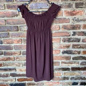 Moda International Maroon Off-The-Shoulder Mini Dress Women's Size XS